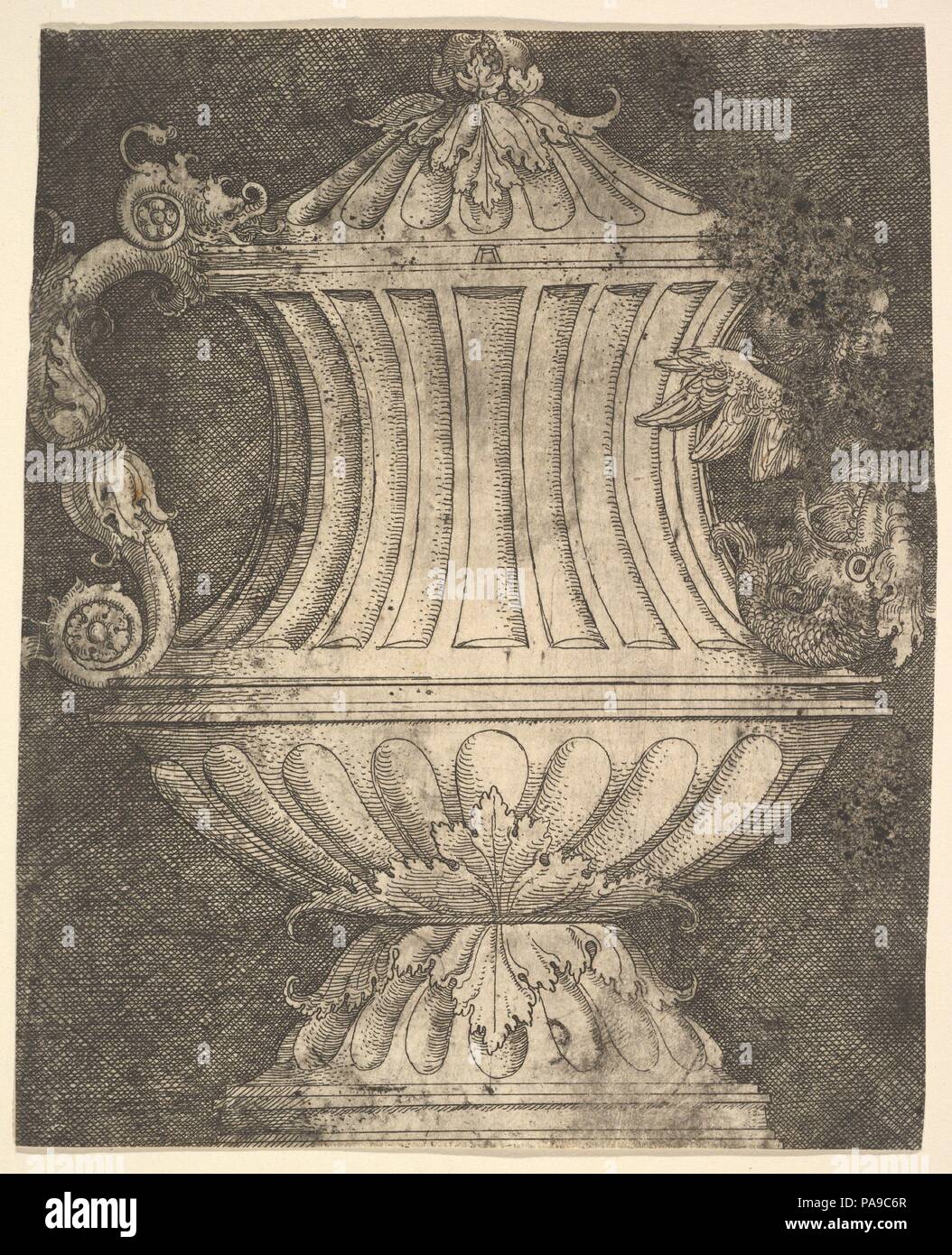 Ewer with a Siren. Artist: Albrecht Altdorfer (German, Regensburg ca. 1480-1538 Regensburg). Dimensions: Sheet: 6 x 4 15/16 in. (15.2 x 12.5 cm). Date: n.d.. Museum: Metropolitan Museum of Art, New York, USA. Stock Photo