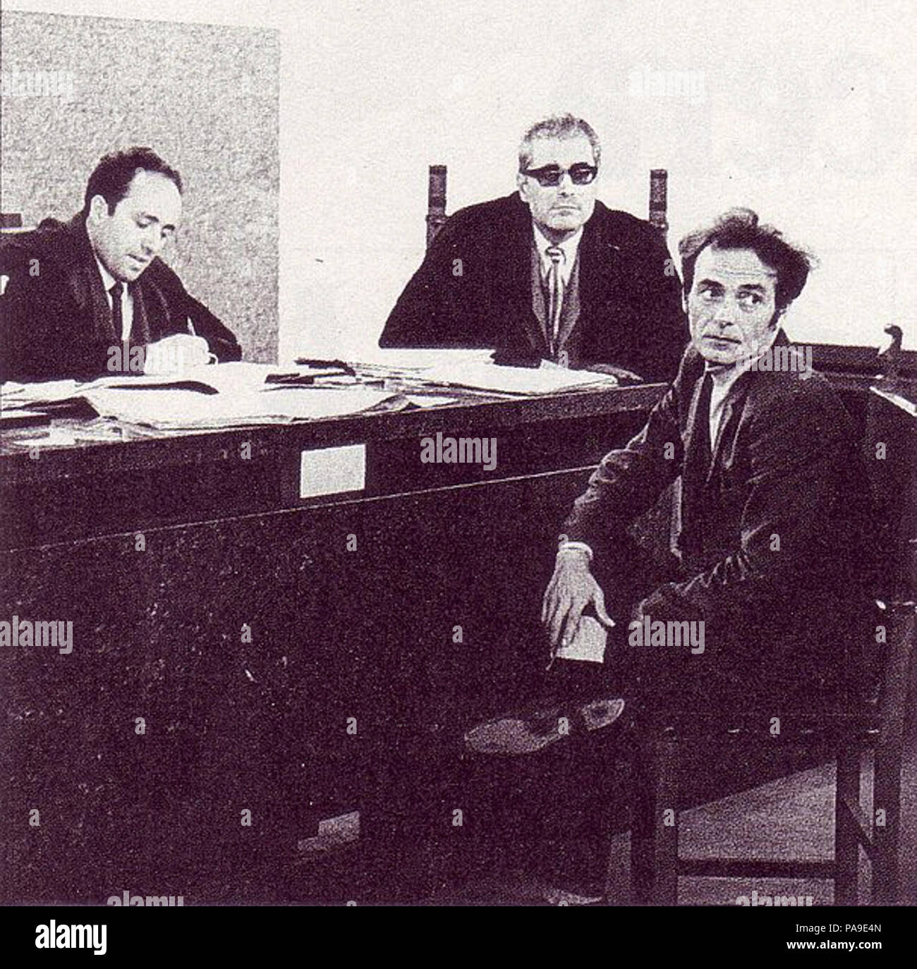 199 Pietro Valpreda durante un'udienza per la strage di Piazza Fontana Stock Photo