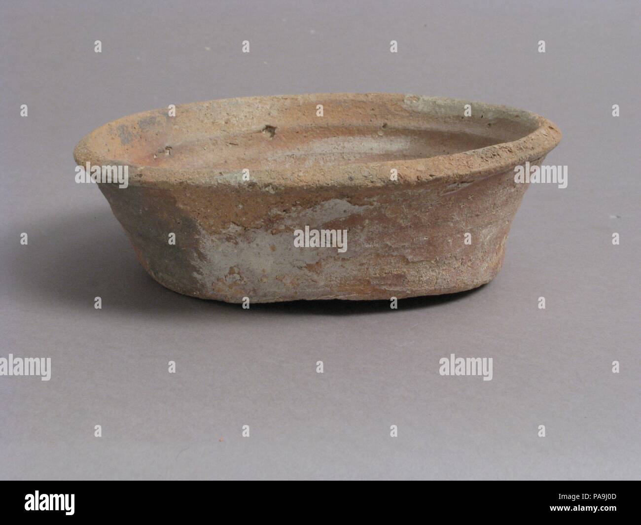 Bowl. Culture: Coptic. Dimensions: Overall: 1 7/8 x 5 7/8 in. (4.8 x 14.9 cm). Date: 4th-7th century. Museum: Metropolitan Museum of Art, New York, USA. Stock Photo