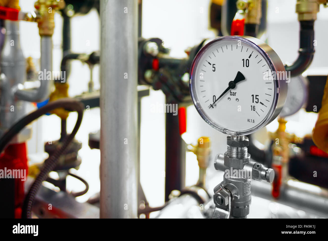 Valves valve gauge gauges plumbing pipe hires stock photography and