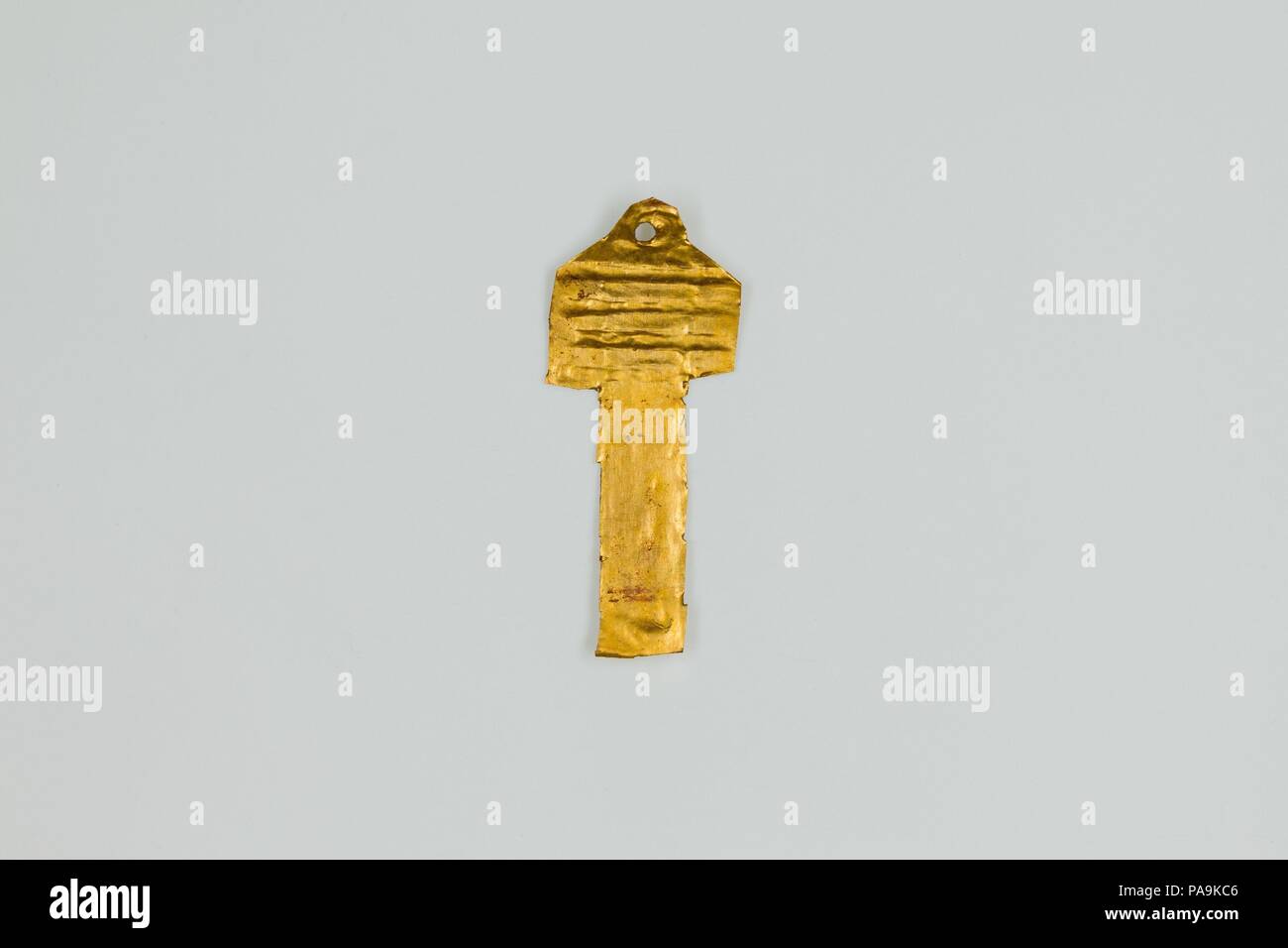 Djed pillar amulet. Dimensions: l. 2.5 cm (1 in.) × h. 1 cm (3/8 in.). Dynasty: Dynasty 26-29. Date: 664-380 B.C.. Museum: Metropolitan Museum of Art, New York, USA. Stock Photo