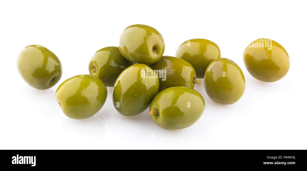 Olives isolated white top view hi-res stock photography and images - Alamy