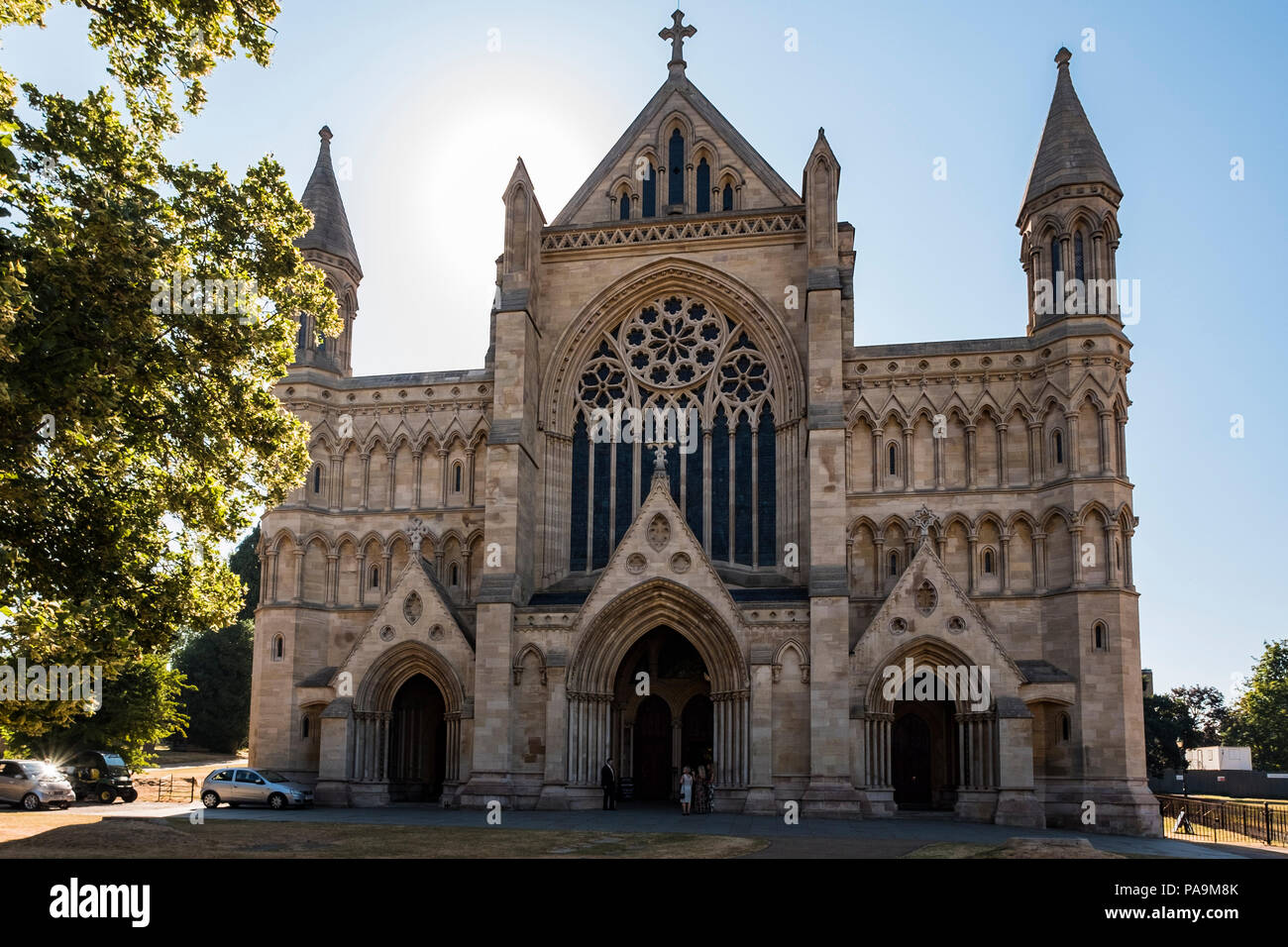 The Cathedral & Abbey Church of Saint Alban, St. Albans, Hertfordshire, England, U.K. Stock Photo