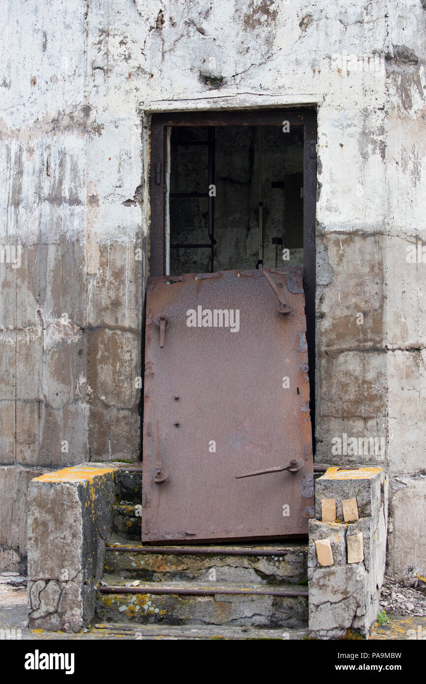 Remains of Soviet era Gulag for Women and fox farm - Atlasov Island, Kuril Islands Stock Photo