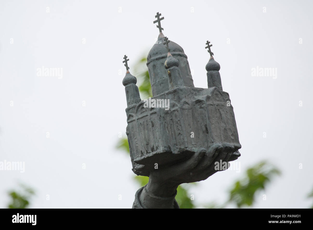 Monument to Saint Nicholas, Petropavlovsk-Kamchatsky Stock Photo