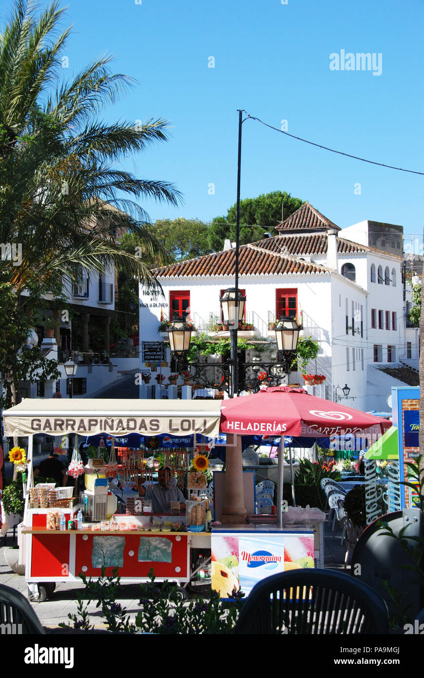Ice cream and sweets stall in Constitution Square (Plaza de la