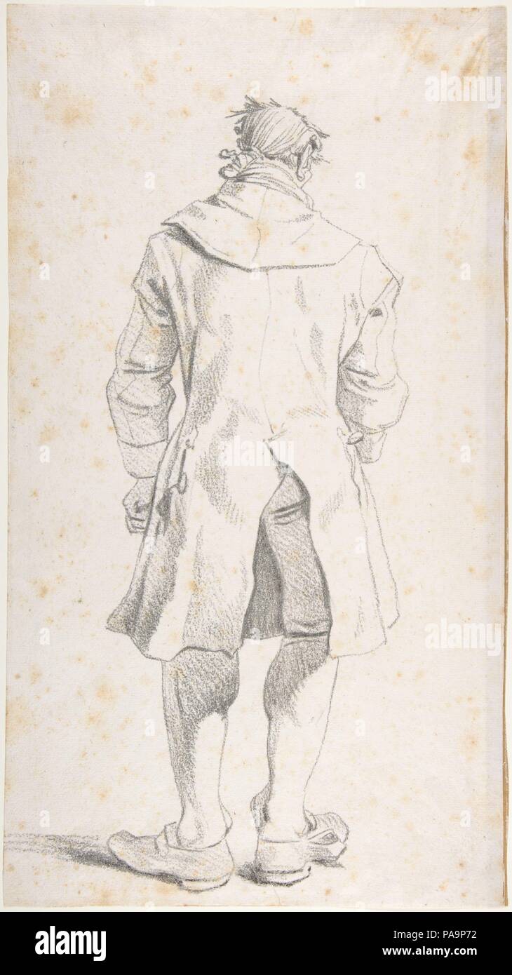 Caricature of Joseph-Benoît Suvée. Artist: François André Vincent (French, Paris 1746-1816 Paris). Dimensions: 16 3/4 x 9 5/16 in.  (42.6 x 23.7 cm). Date: mid-18th-early 19th century. Museum: Metropolitan Museum of Art, New York, USA. Stock Photo