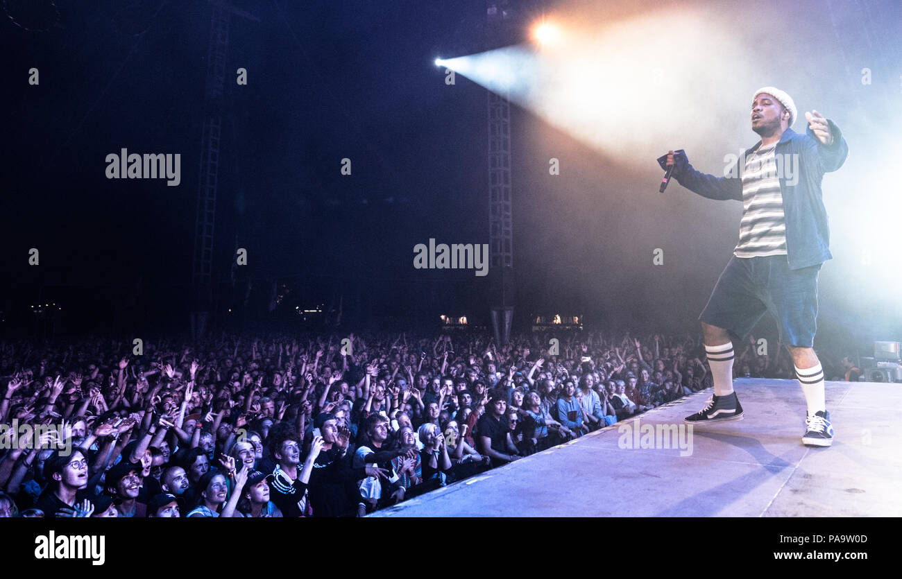 Anderson Peak Rapper Denmark, Roskilde - July 8, 2018. The American rapper, singer and ...