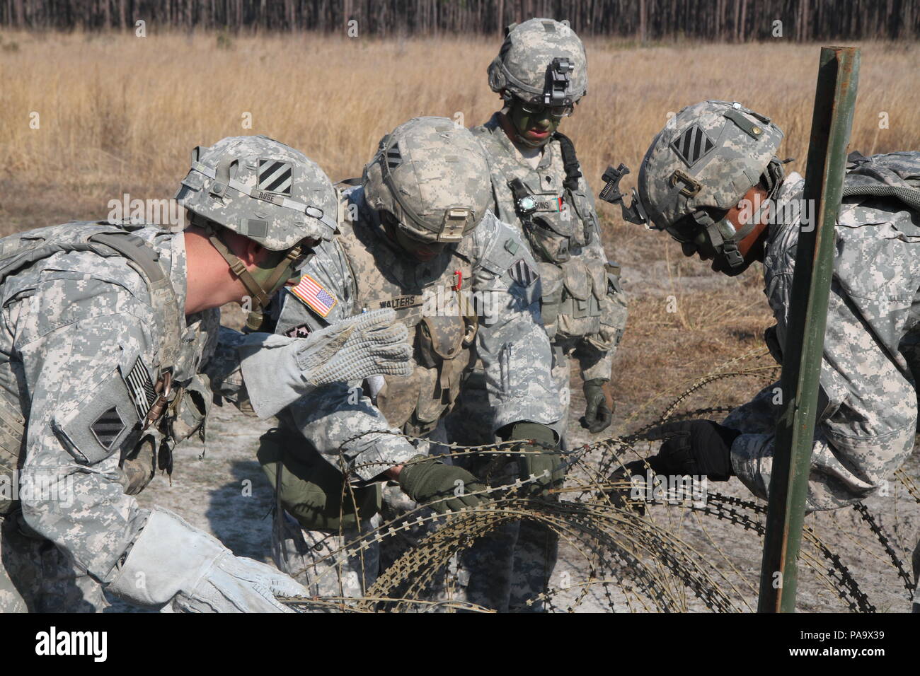 Engineers with Company B, 9th Brigade Engineer Battalion, 2nd Infantry
