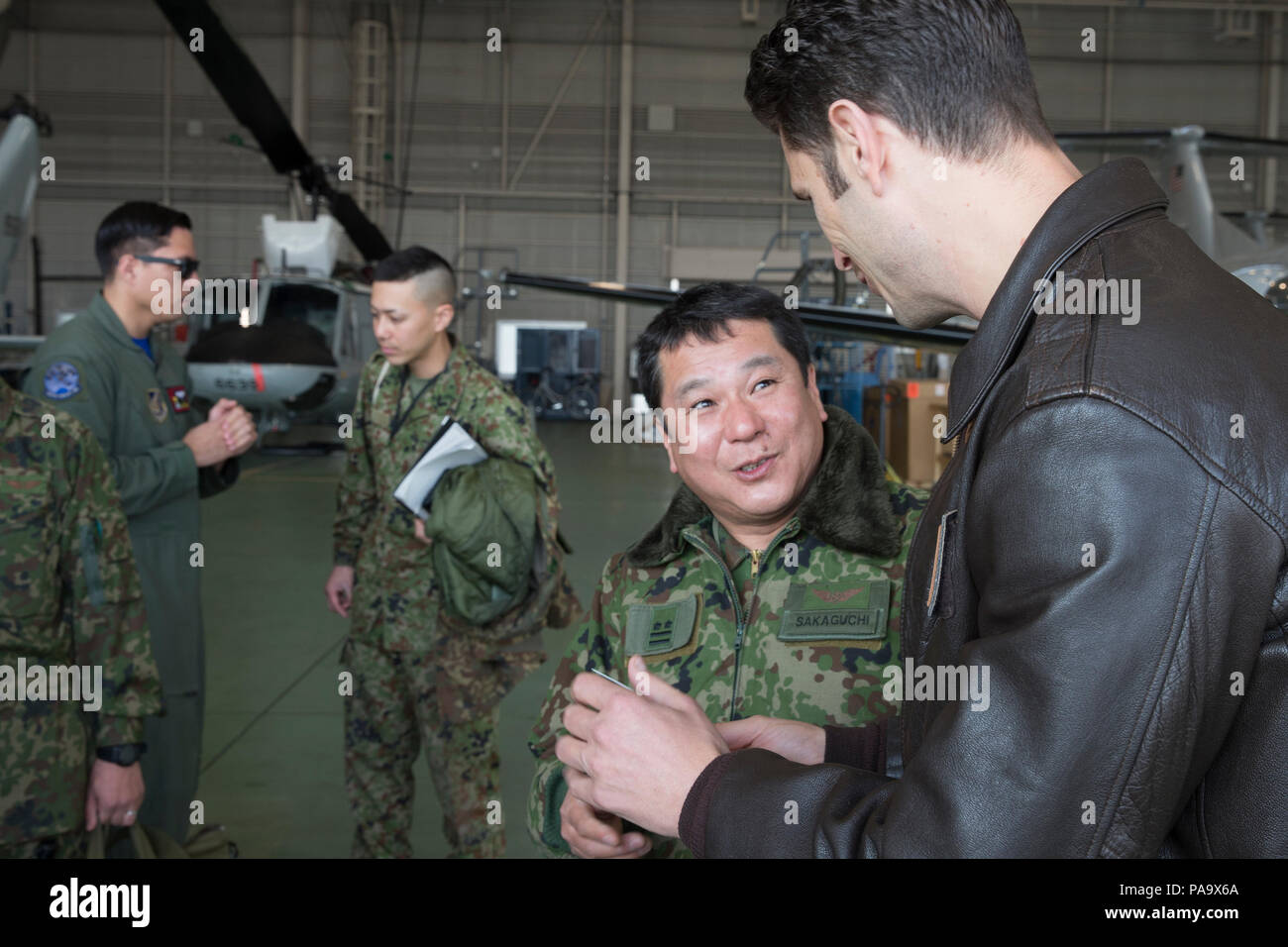 (Right to left) U.S. Air Force Lt. Col. William Martin, 459th Airlift ...