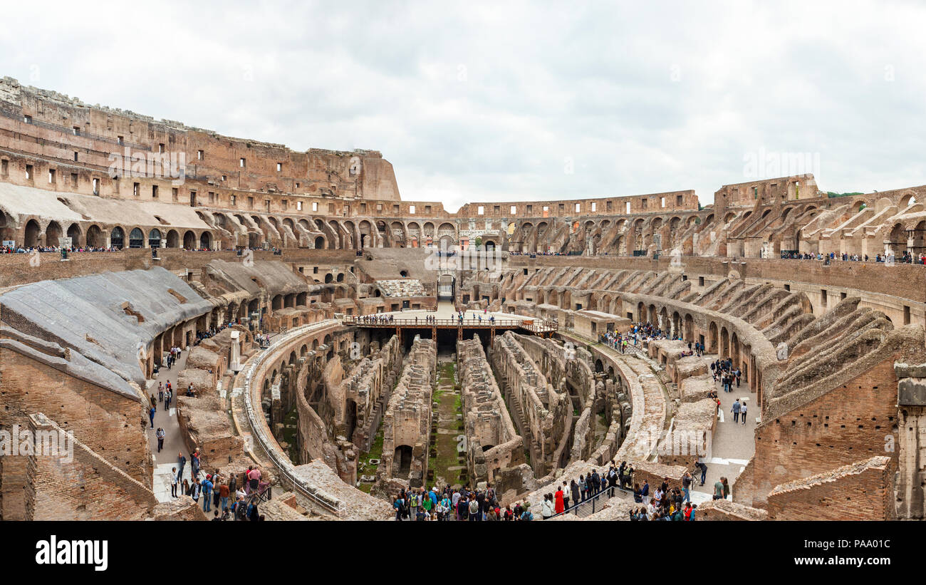 ROME, ITALY, NOVEMBER 01, 2017: View inside of Colosseum Stock Photo