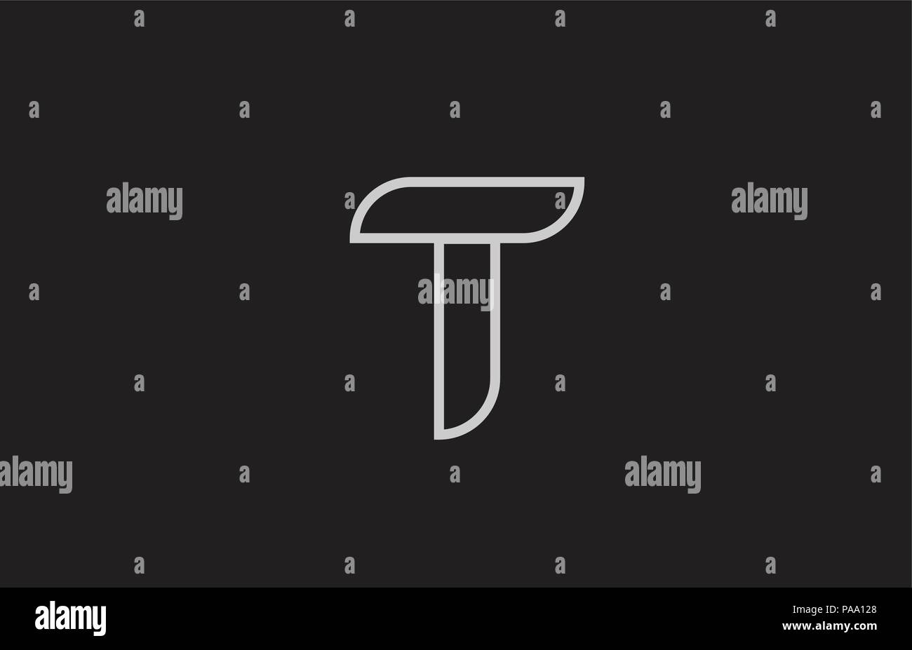 black and white alphabet letter t logo design suitable for a company or ...