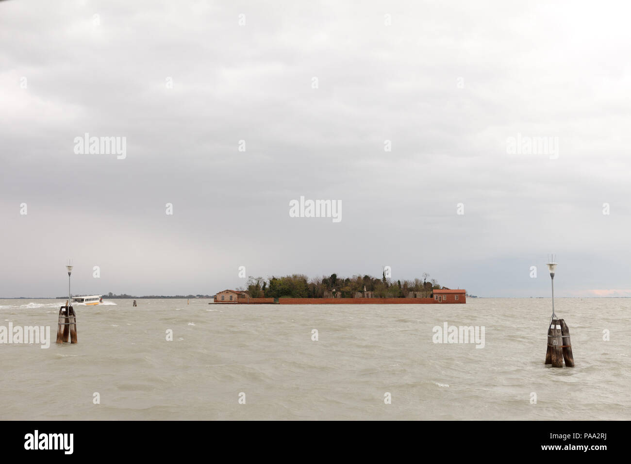 Island San Giacomo in Paludo (Isolotto di San Giacomo in Palude). Venice, Italy Stock Photo