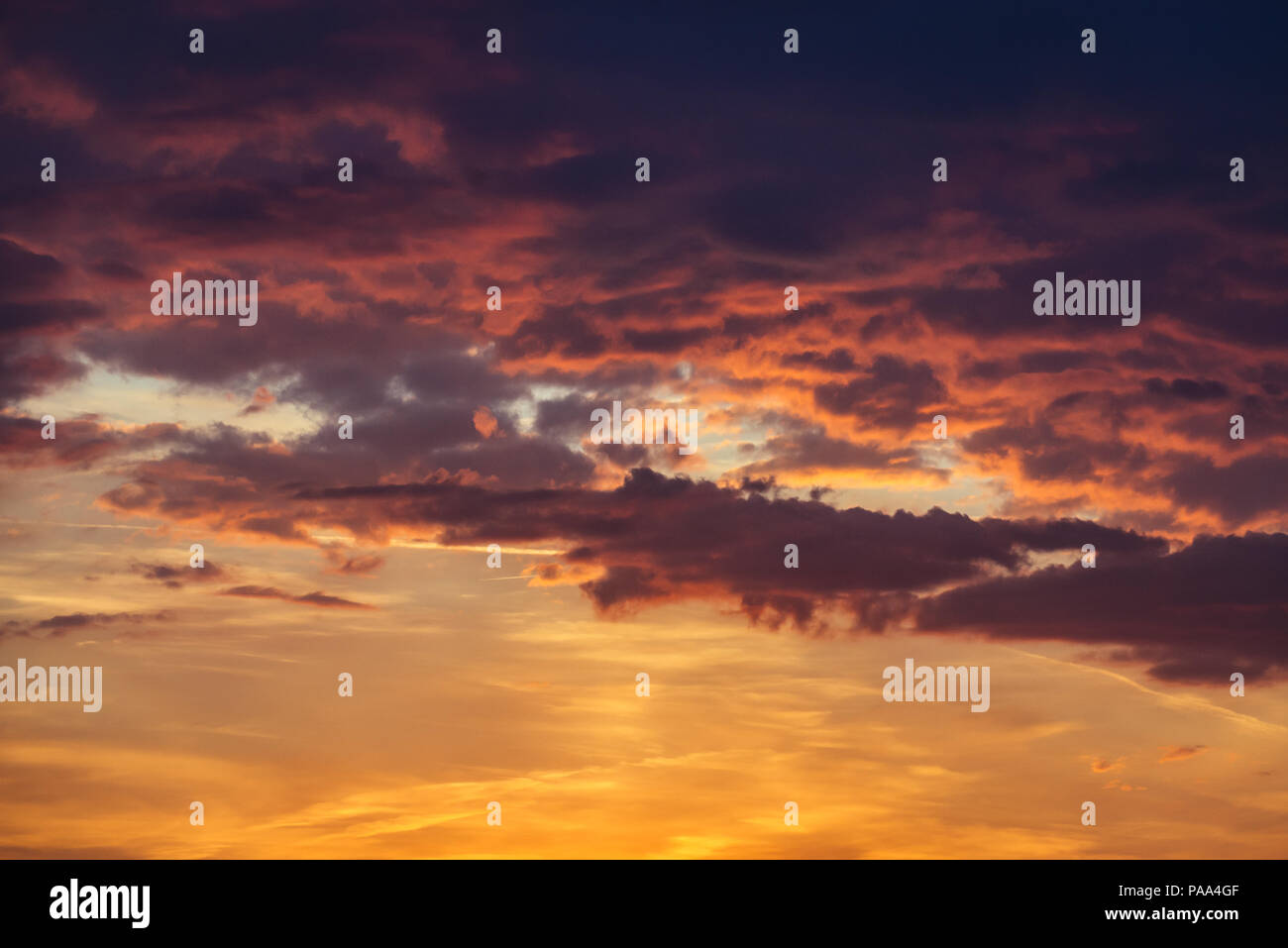 Sunset in Poland Stock Photo - Alamy
