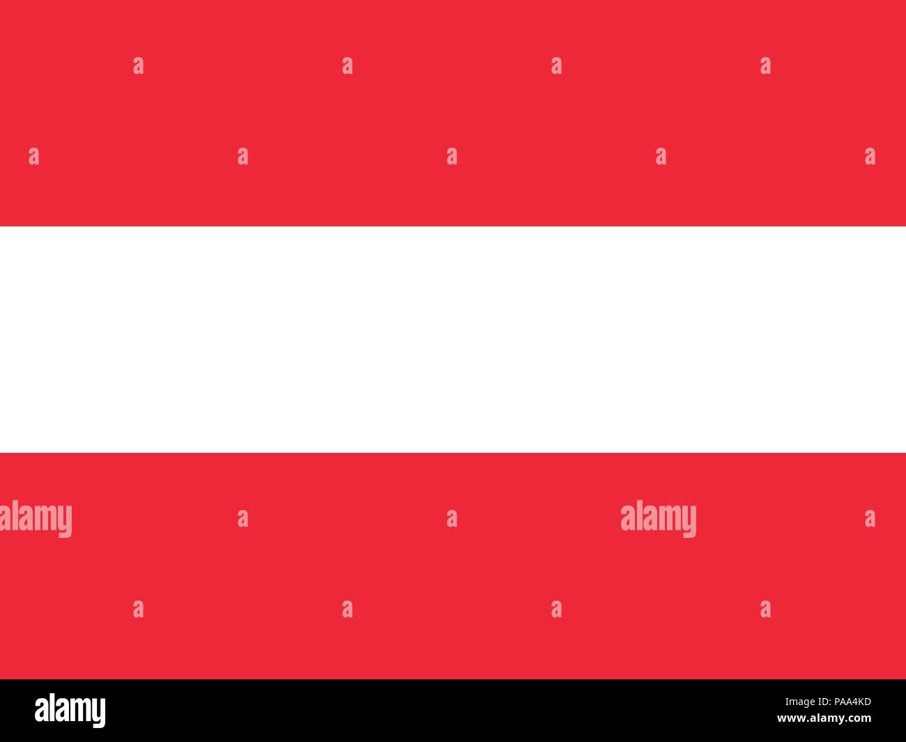 Official national flag of Austria Stock Vector