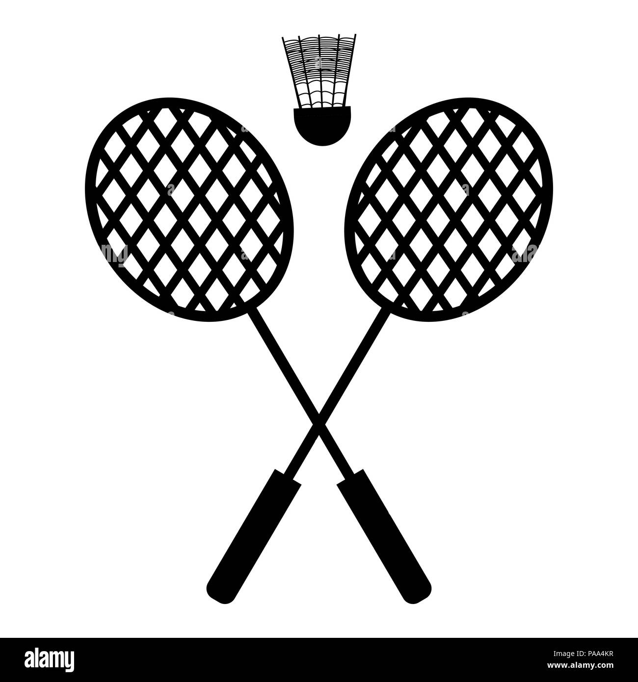 Playing badminton racket Stock Vector