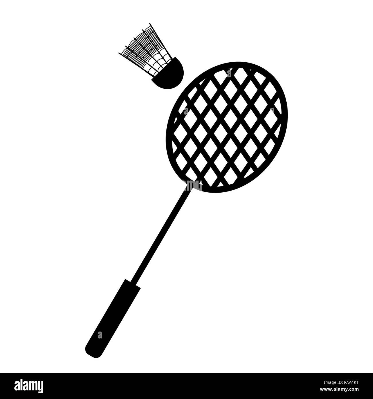 Playing badminton racket Stock Vector