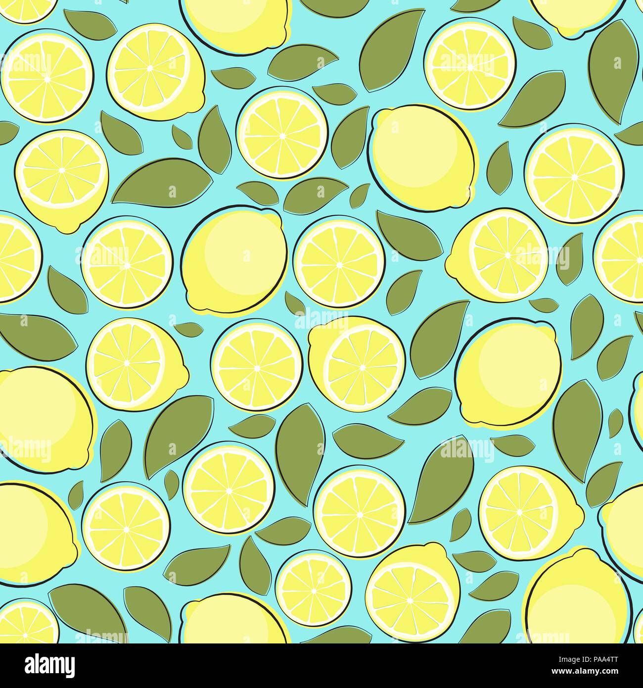 Abstract Lemon Seamless Pattern Background Vector Illustration Stock ...