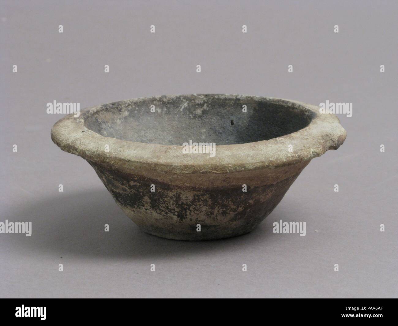 Bowl. Culture: Coptic. Dimensions: Overall: 1 9/16 x 3 7/8 in. (3.9 x 9.8 cm). Date: 4th-7th century. Museum: Metropolitan Museum of Art, New York, USA. Stock Photo