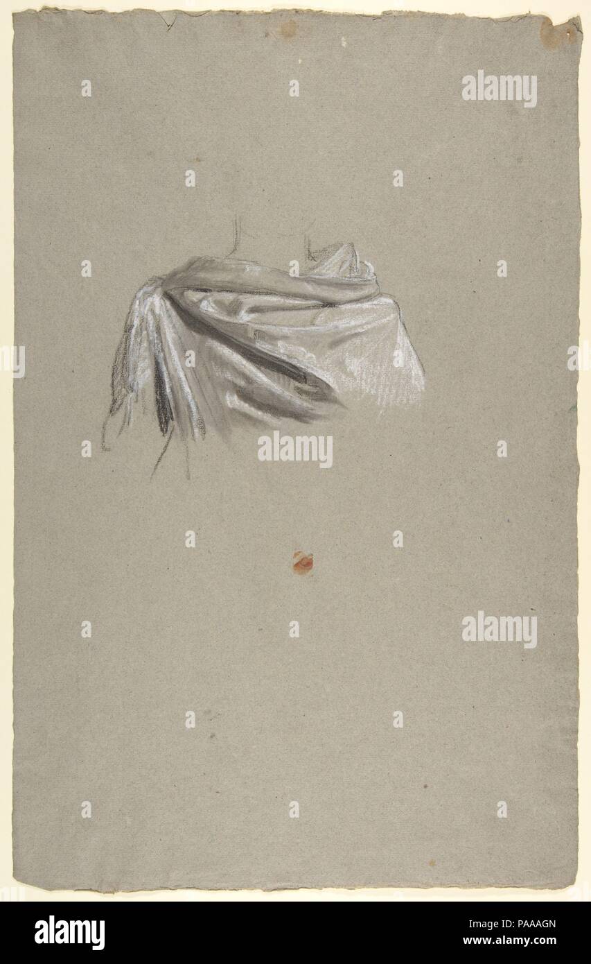 Drapery Study for Soldier (middle register; study for wall paintings in the Chapel of Saint Remi, Sainte-Clotilde, Paris, 1858). Artist: Isidore Pils (French, Paris 1813/15-1875 Douarnenez). Dimensions: 47.7 x 30.7 cm.. Date: 19th century. Museum: Metropolitan Museum of Art, New York, USA. Stock Photo