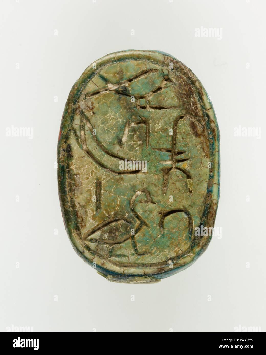 Scarab of an Official. Dimensions: L. 2.3 cm (7/8 in). Dynasty: Dynasty 12-18. Date: ca. 1981-1550 B.C.. Museum: Metropolitan Museum of Art, New York, USA. Stock Photo