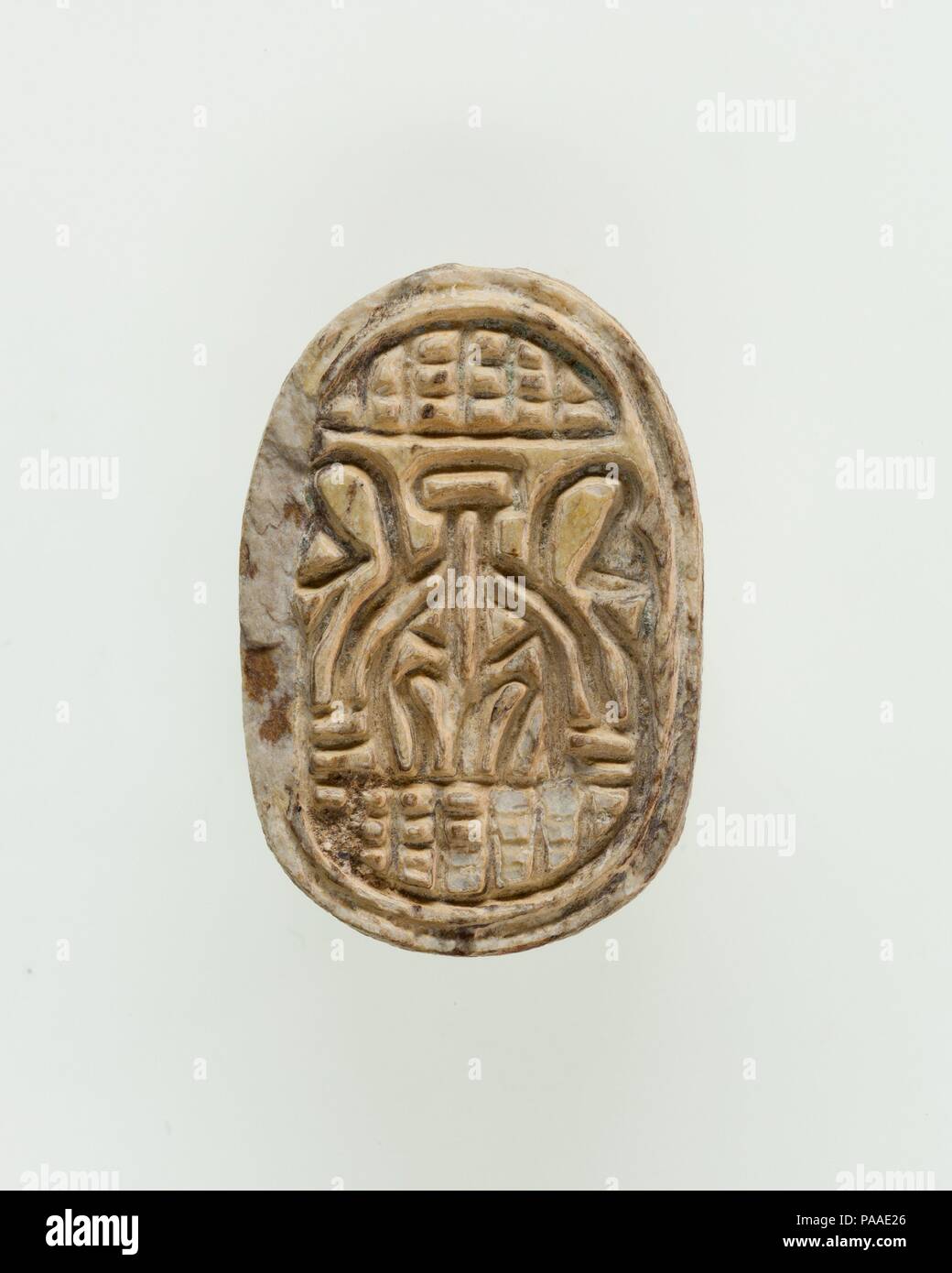 Scarab. Dimensions: L. 2.1 cm (13/16 in). Dynasty: Dynasty 12-18. Date: ca. 1981-1550 B.C.. Museum: Metropolitan Museum of Art, New York, USA. Stock Photo