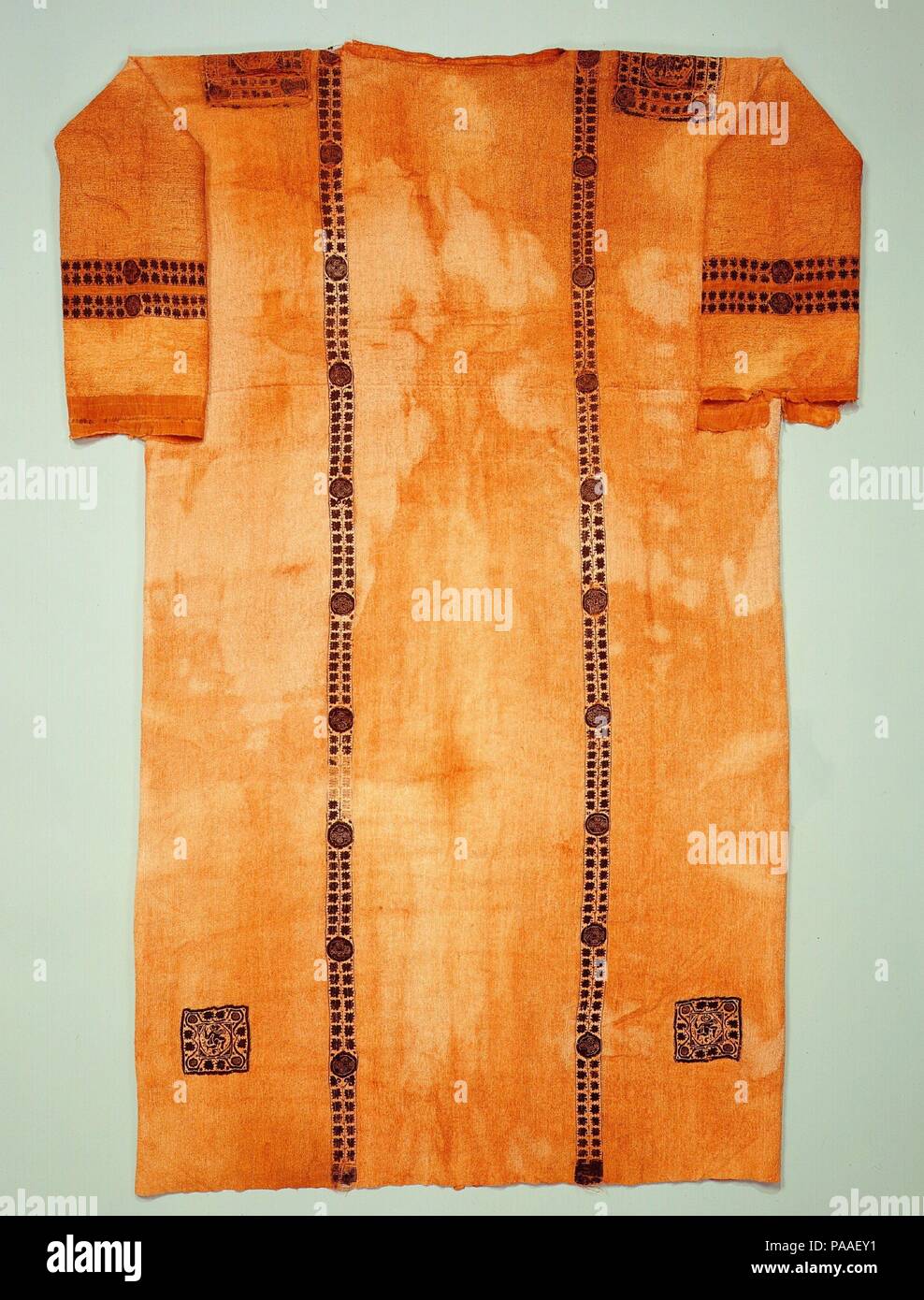 Tunic. Dimensions: 66.5 in. high 55.00 in. wide (169 cm high 140 cm wide). Date: probably 5th century. Tunics, usually worn in layers, were the standard dress of the Mediterranean world. Officials, Tunic. Dimensions: 66.5 in. high 55.00 in. wide (169 cm high 140 cm wide). Date: probably 5th century. Tunics, usually worn in layers, were the standard dress of the Mediterranean world. Officials,
