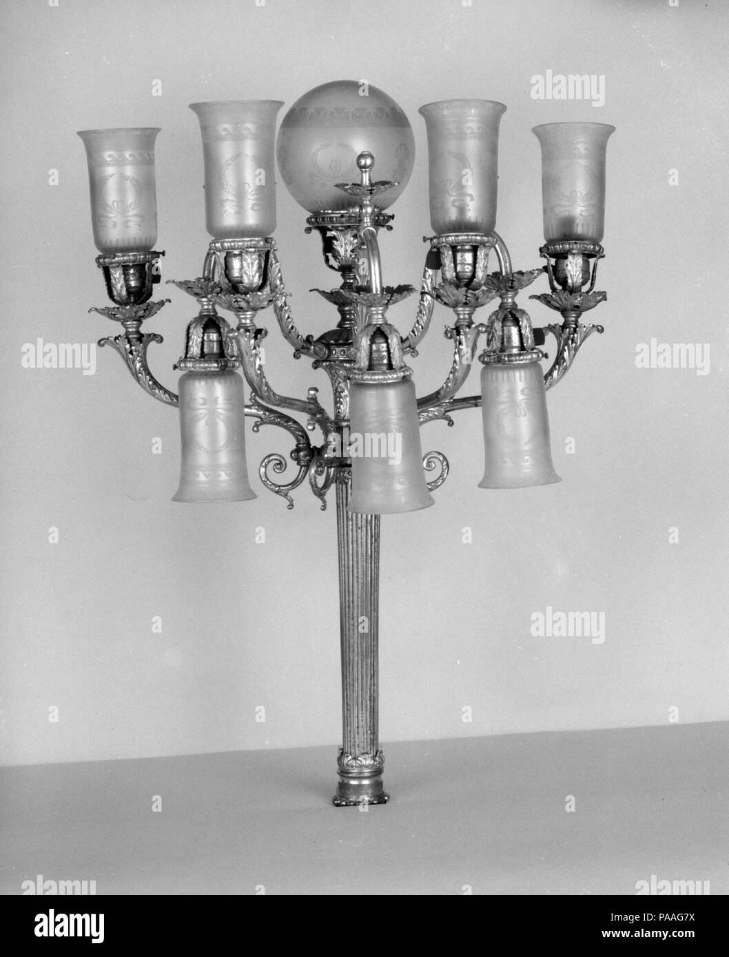Glass Globe. Dimensions: H. 5 5/8 in. (14.3 cm); Diam. 3 3/4 in. (9.5 cm). Date: ca. 1895. Museum: Metropolitan Museum of Art, New York, USA. Stock Photo