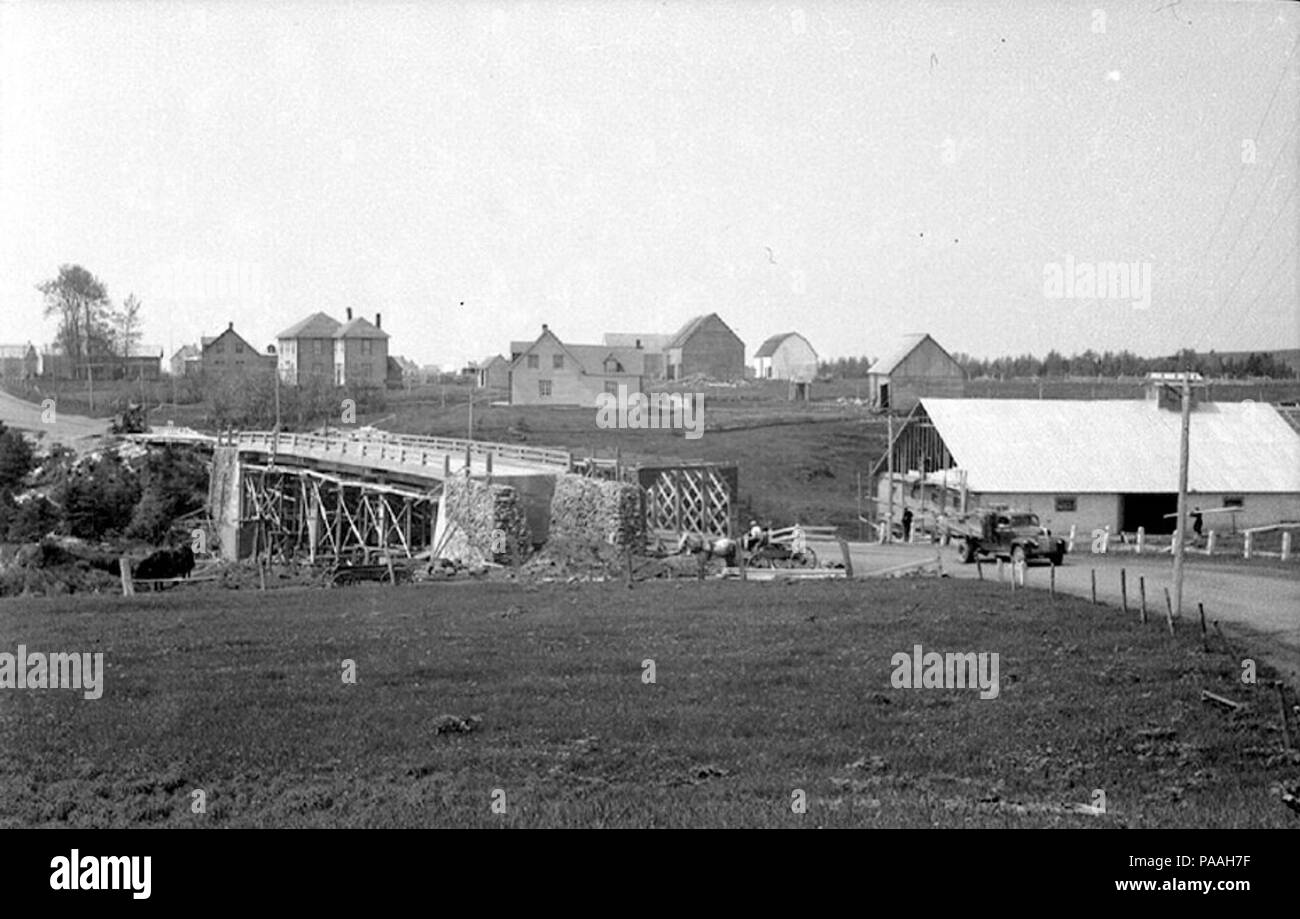 202 Pont sur la petite riviere Est a SainteTheresedeGaspe 1944 Stock Photo Alamy