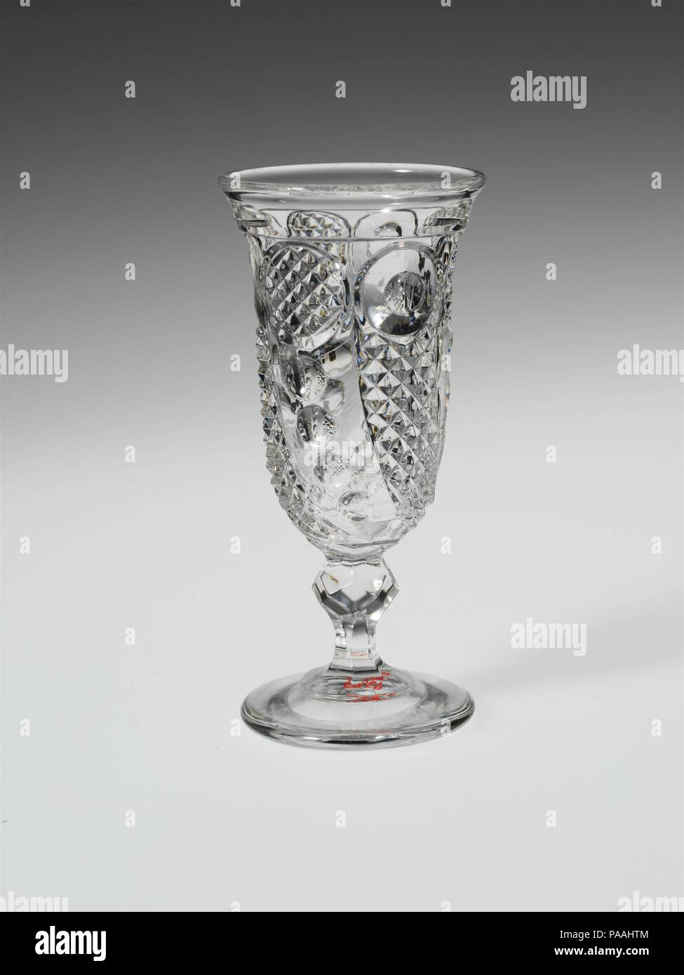Claret Glass. Dimensions: H. 4 15/16 in. (12.5 cm). Date: 1850-70. Museum: Metropolitan Museum of Art, New York, USA. Stock Photo