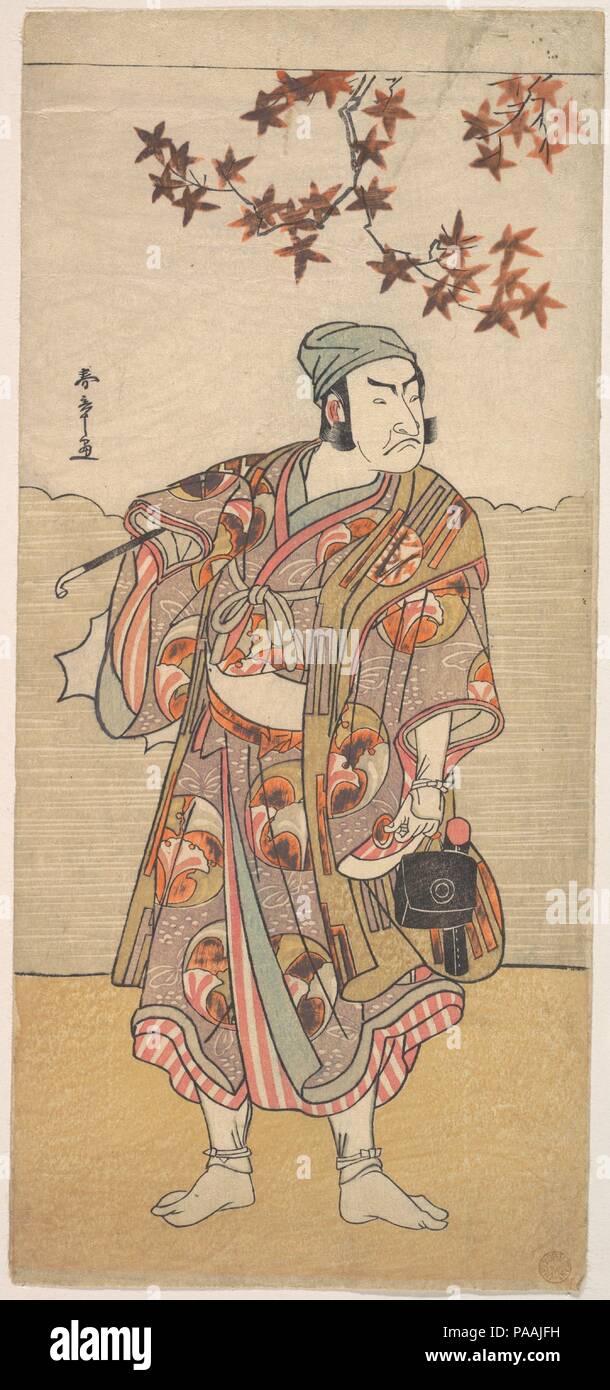 The First Nakamura Nakazo in the Role of Shimada no Hachizo. Artist: Katsukawa Shunsho (Japanese, 1726-1792). Culture: Japan. Dimensions: 12 7/8 x 5 13/16 in. (32.7 x 14.8 cm). Date: 1783. Museum: Metropolitan Museum of Art, New York, USA. Stock Photo