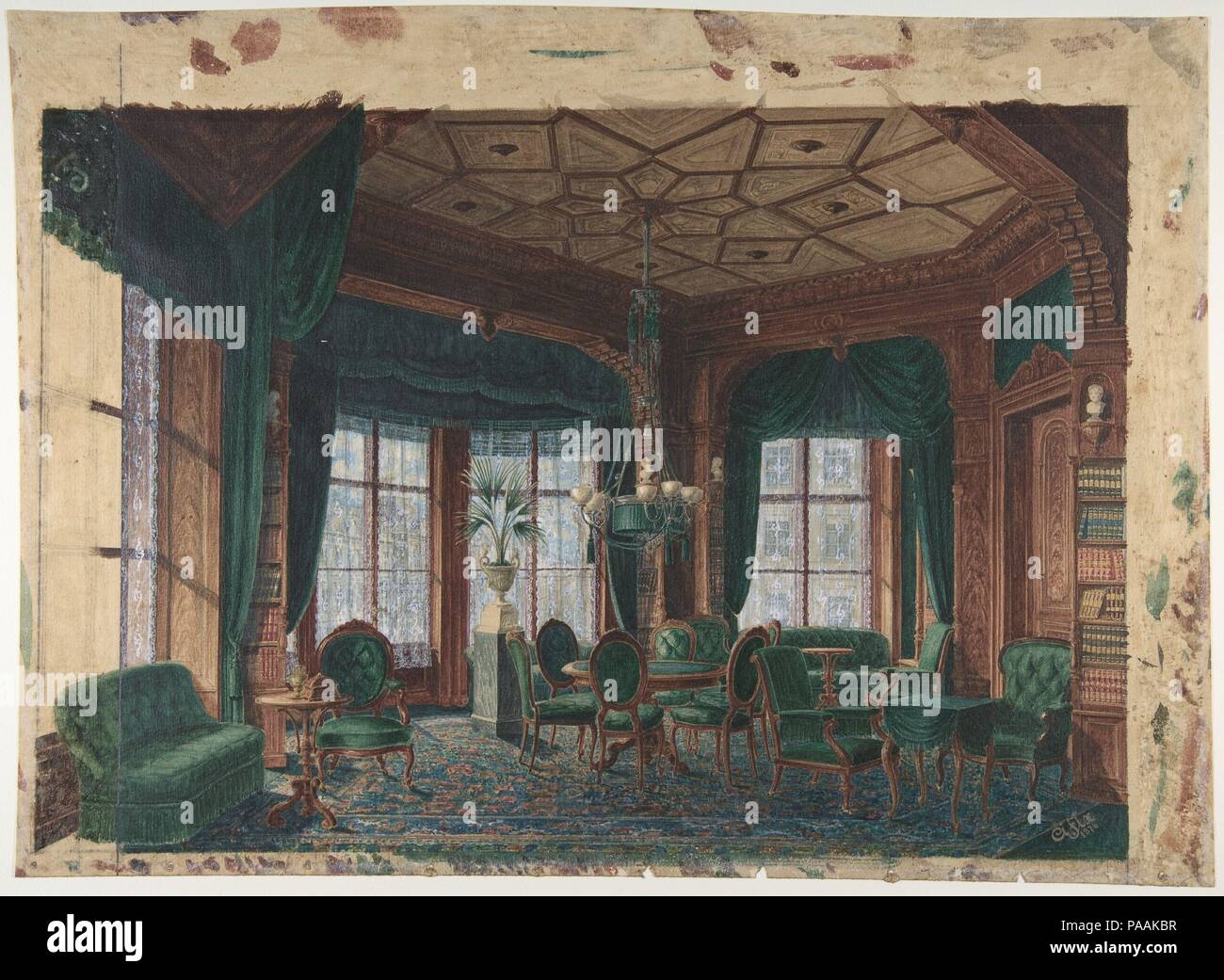 Interior Of A Smoking Room Or Club Room Artist A Fix