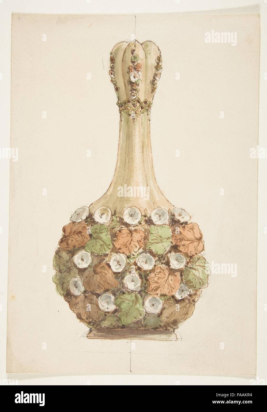 Design for a Carafe. Artist: Anonymous, French, 19th century. Dimensions: sheet: 9 15/16 x 6 7/8 in. (25.2 x 17.5 cm). Date: 19th century. Museum: Metropolitan Museum of Art, New York, USA. Stock Photo