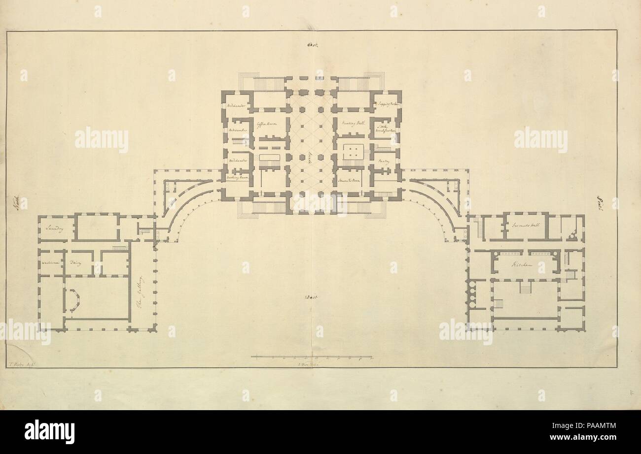 Houghton Hall Norfolk Ground Floor Basement Plan Artist And