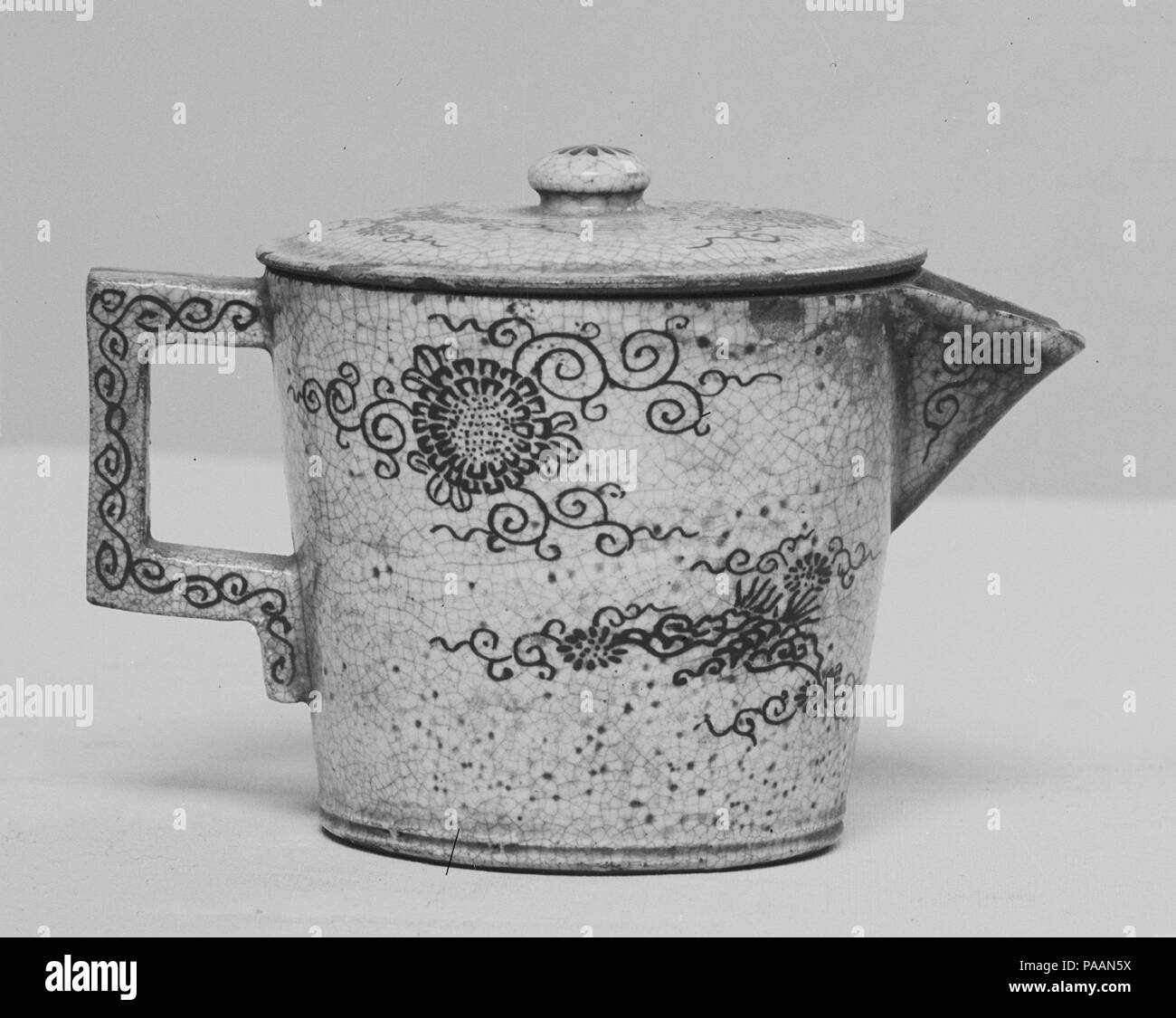 Teapot. Culture: Japan. Dimensions: H. 2 1/2 in. (6.4 cm). Date: 18th century. Museum: Metropolitan Museum of Art, New York, USA. Stock Photo