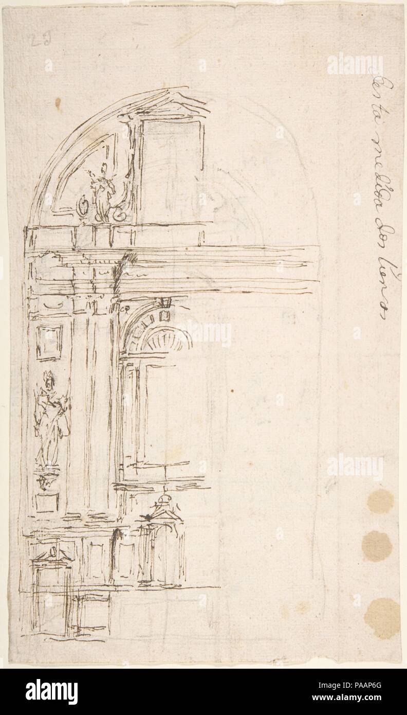 Retablo Design with Figures. Artist: Anonymous, Spanish, 18th century ...