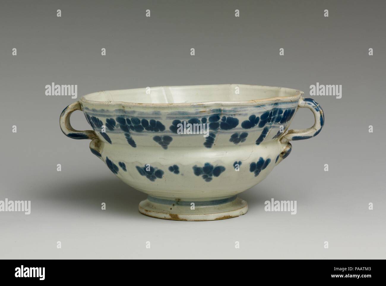 Bowl. Culture: Mexican. Dimensions: Diam. 3 5/8 in. (9.2 cm). Date: ca. 1750-1800. Museum: Metropolitan Museum of Art, New York, USA. Stock Photo