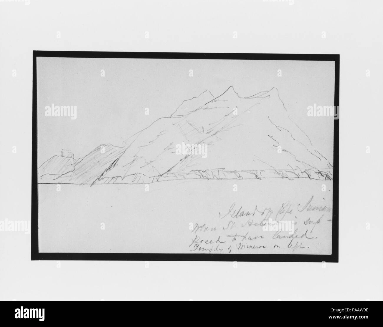 Cape york island off hi res stock - Island Off Cape Sunium From Sketchbook Artist Mary Newbold Sargent 1826 1906 Dimensions 5 14 X 8 14 In 133 X 21 Cm Date 1904 Museum Metropolitan Museum Of Art New York Usa PAAW9E