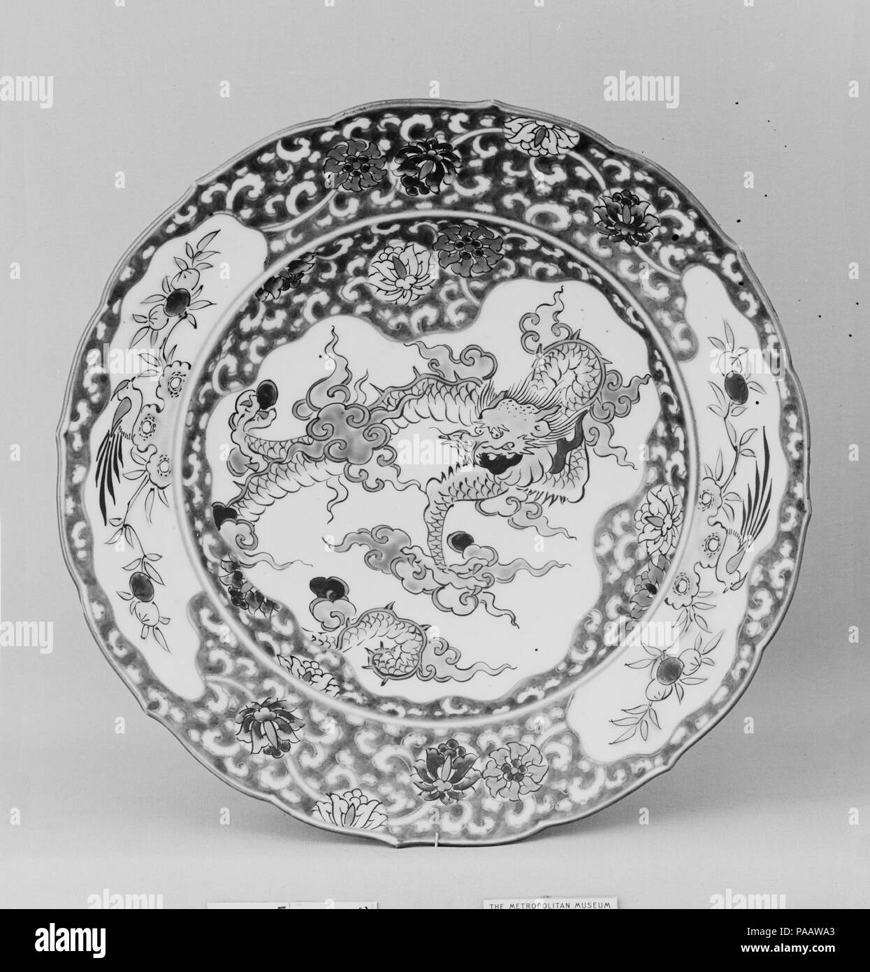 Plate. Culture: Japan. Dimensions: Diam. 9 1/4 in. (23.5 cm). Date: ca. 1800. Museum: Metropolitan Museum of Art, New York, USA. Stock Photo