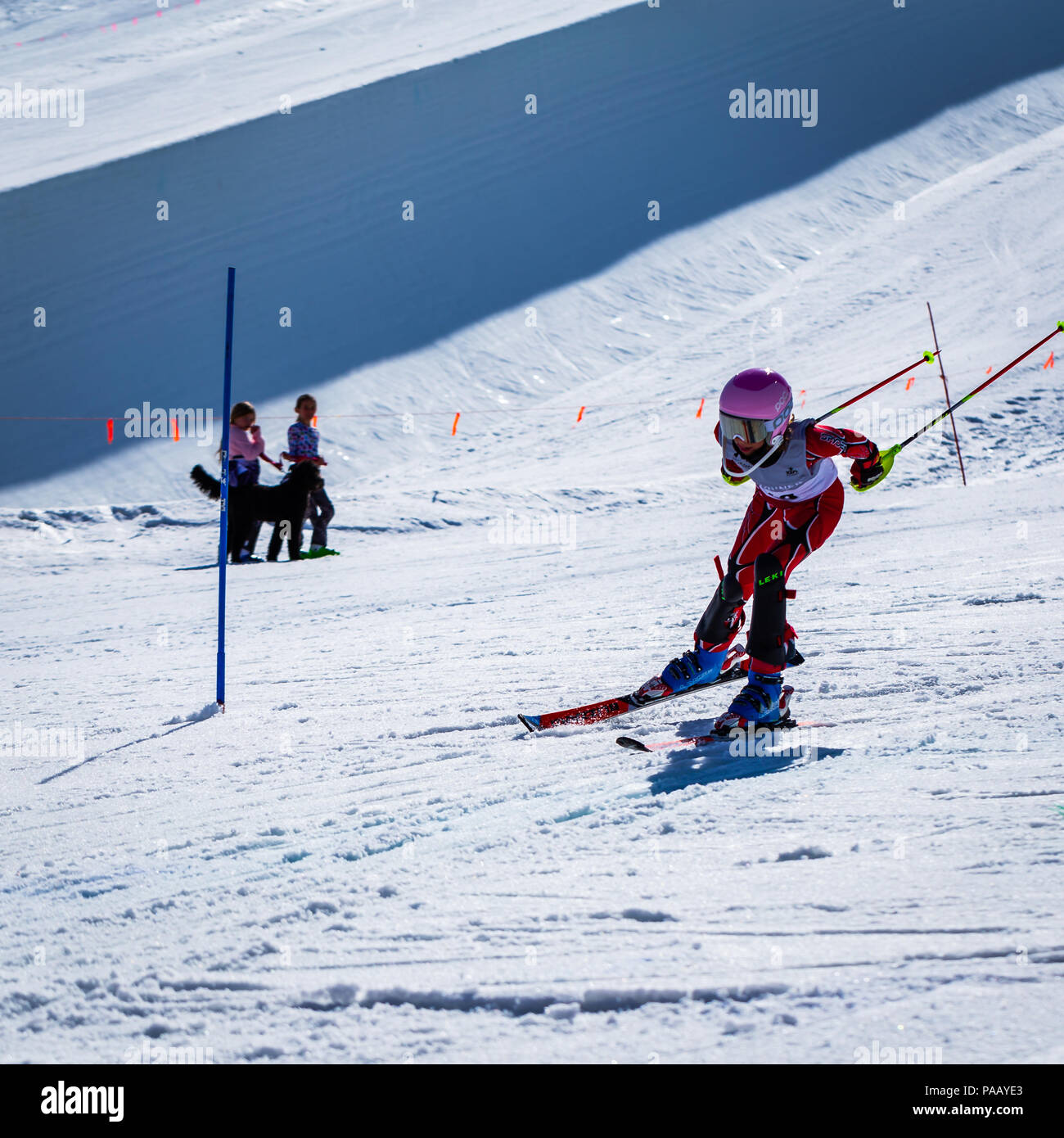 Park City Junior Skier competion Stock Photo