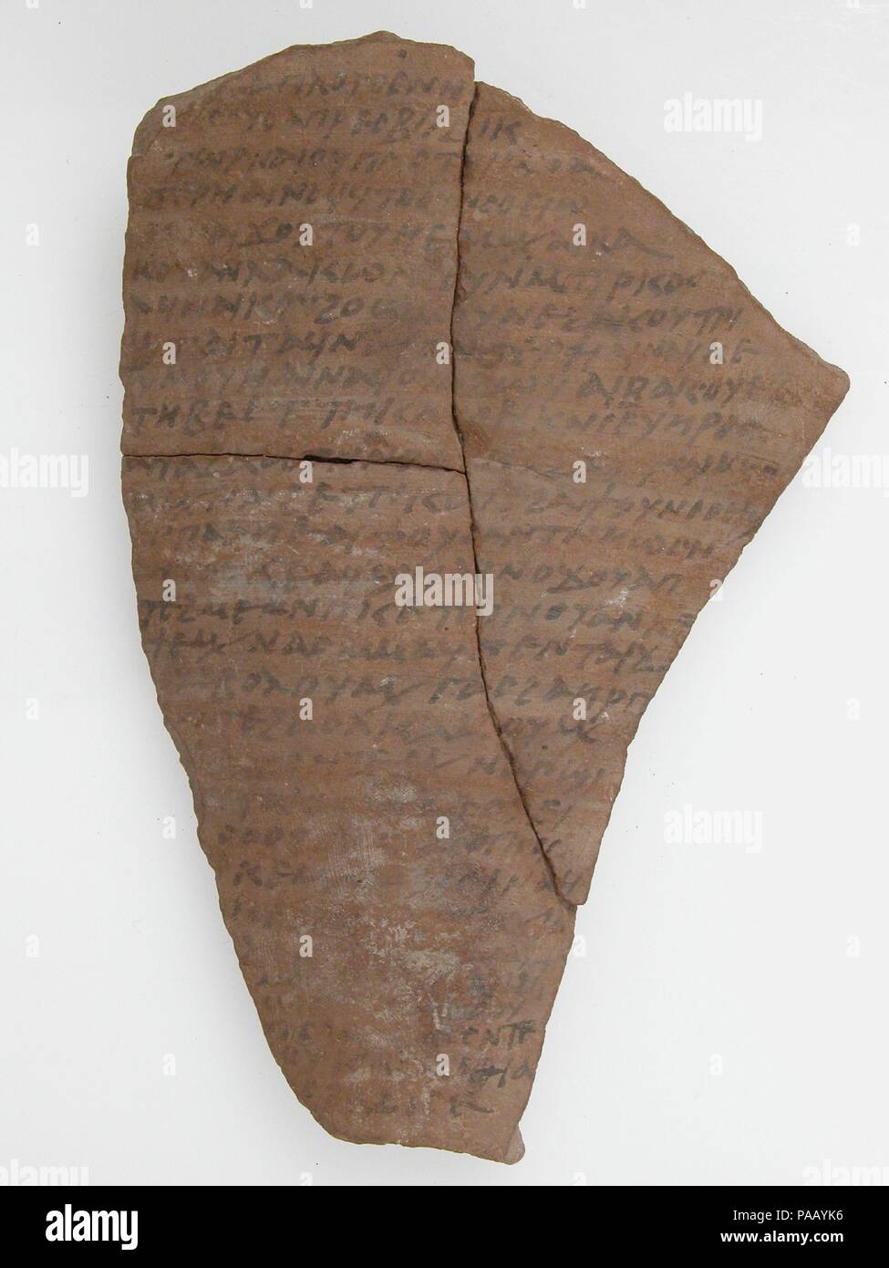 Ostrakon. Culture: Coptic. Dimensions: 4 7/16 x 6 3/4 in. (11.3 x 17.1 cm). Date: 7th century. Museum: Metropolitan Museum of Art, New York, USA. Stock Photo