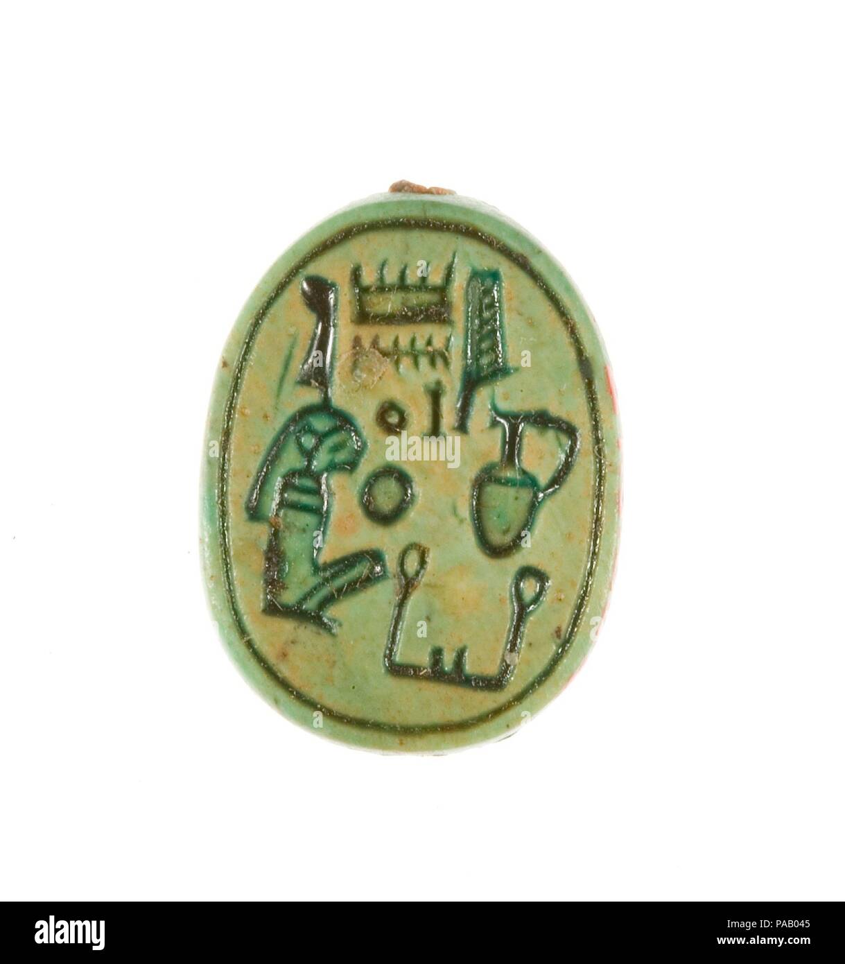 Scarab for Maatkare (Hatshepsut), United with Amun. Dynasty: Dynasty 18, early. Reign: Joint reign of Hatshepsut and Thutmose III. Date: ca. 1479-1458 B.C.. Museum: Metropolitan Museum of Art, New York, USA. Stock Photo