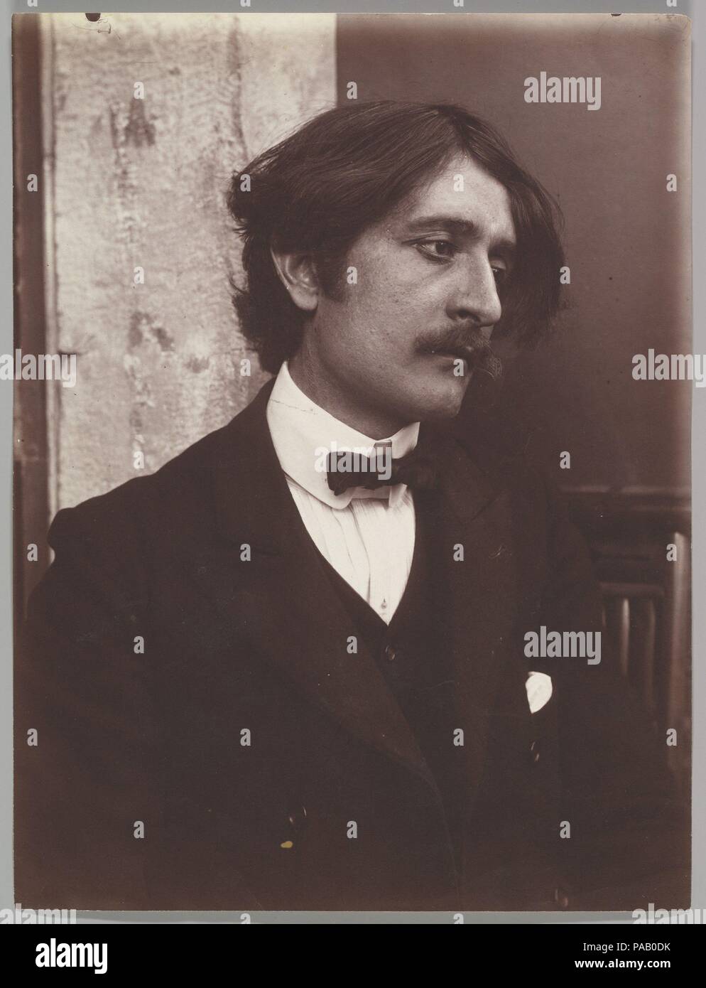 [Man]. Artist: Wilhelm von Gloeden (Italian, born Germany, 1886-1931). Dimensions: 8 3/4 x 6 2/3. Date: ca. 1900. Museum: Metropolitan Museum of Art, New York, USA. Stock Photo