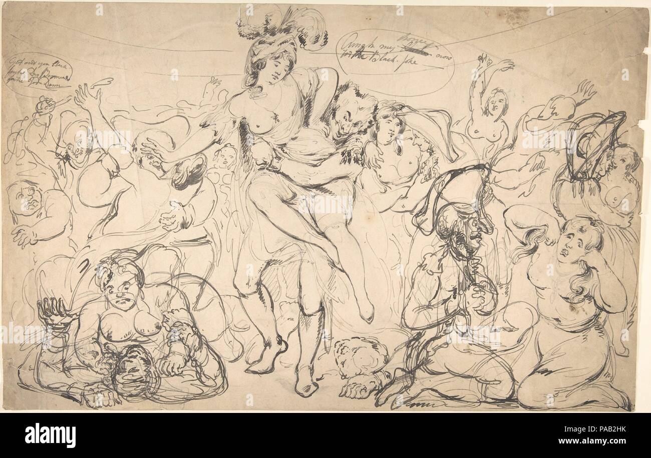 Caricature of a Drunken Debauch. Artist: Anonymous, British, 19th ...