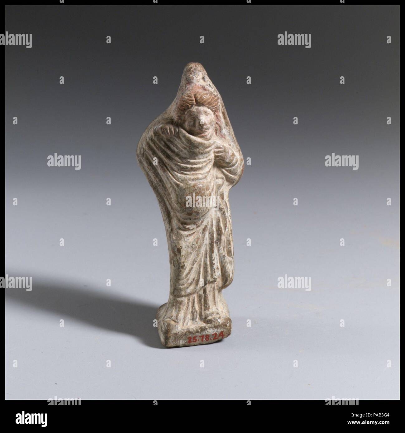 Statuette of an actor. Culture: Greek. Dimensions: H. 3 7/16 in. (8.7 cm). Date: mid-4th century B.C.. Museum: Metropolitan Museum of Art, New York, USA. Stock Photo