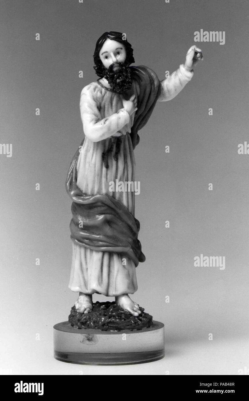 Saint John the Baptist (?). Artist: possibly Haly workshop (French, 18th century). Culture: probably French (Nevers). Dimensions: H 7.6 cm. Date: last half 18th century. Museum: Metropolitan Museum of Art, New York, USA. Stock Photo
