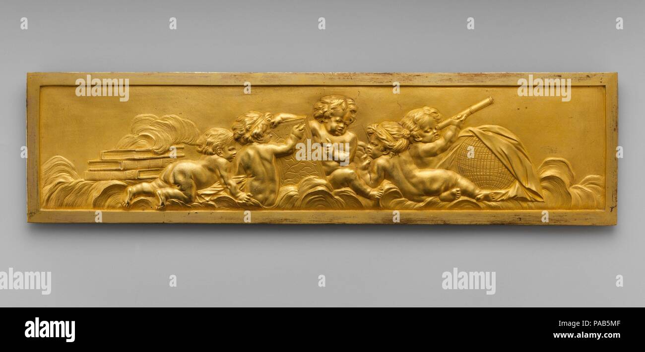 Allegory of Science. Culture: French. Designer: After a design by  François-Aimé Damerat. Dimensions: Overall (confirmed): 4 1/8 × 16 1/8 in.  (10.5 × 41 cm). Maker: François Rémond (French, Paris 1747-1812 Paris).