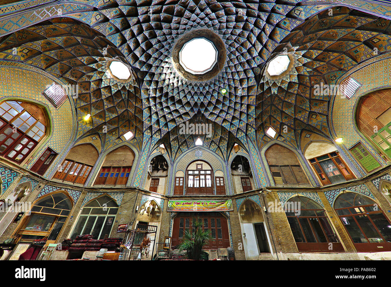 Interior of the ancient bazaar in Kashan, Iran. Stock Photo