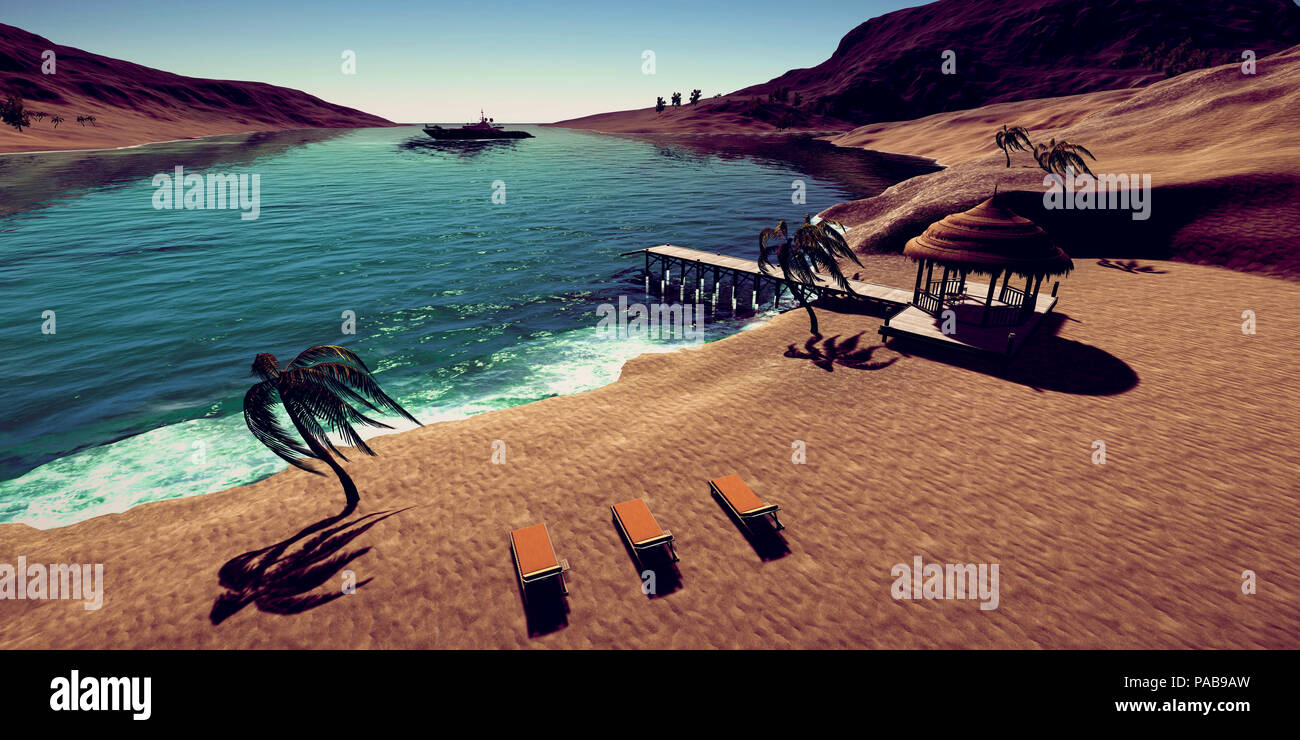 beach mountain 3d model beach mountain 3d model