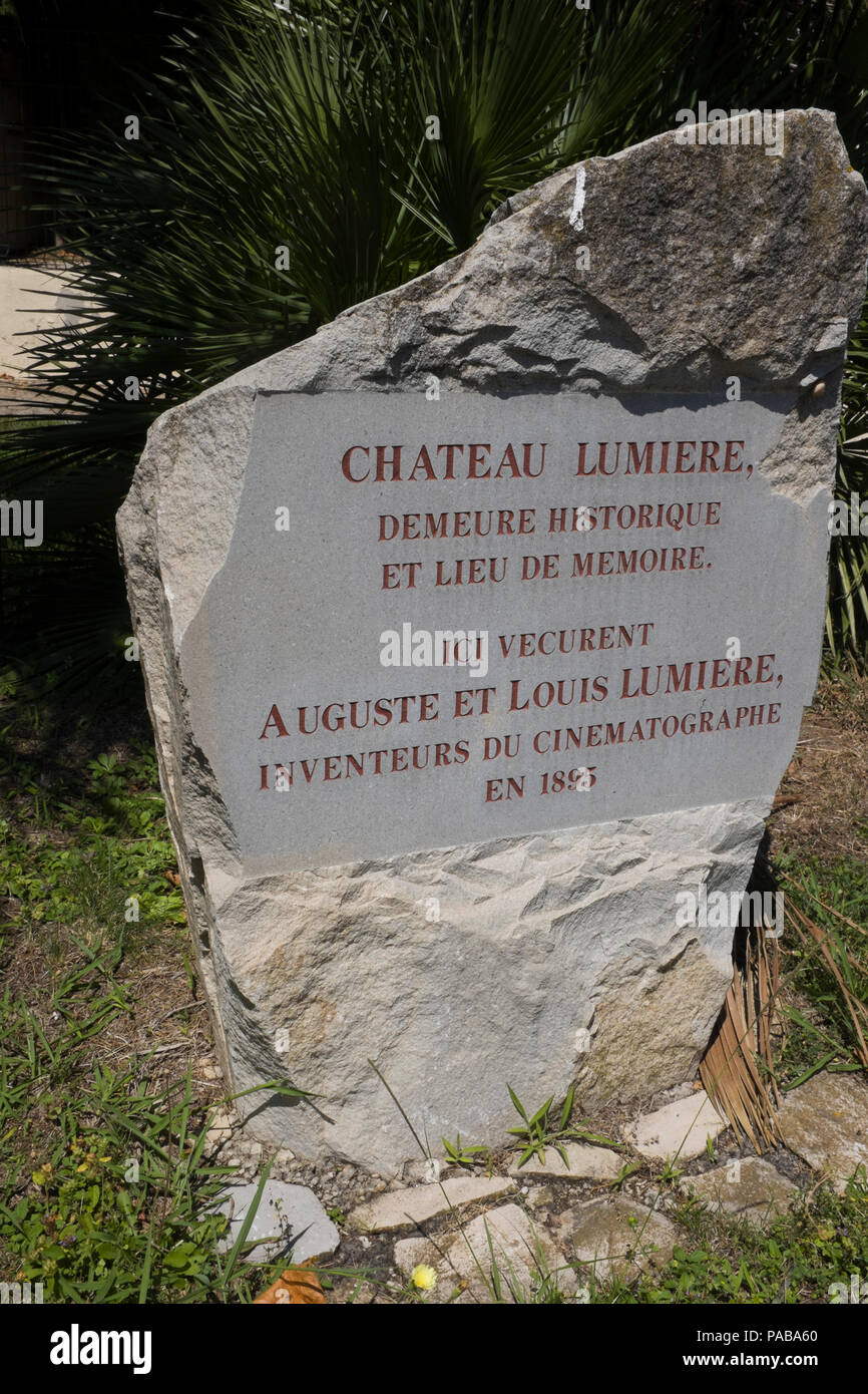 13th July 2018 Ciotat, France Lumiere brothers house and roundabout. L